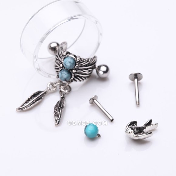 3 Pcs of Assorted Vintage Turquoise Stud x Cuff Package - Picture 2 of 3